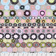 Bomullstyg Row Flowers (Free Spirit)