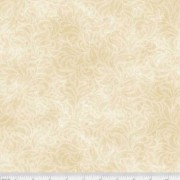 Bomullstyg beige blommönster (Bella Suede Wide)