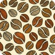 Bomullstyg kaffebönor brun-natur (Robert Kaufman)