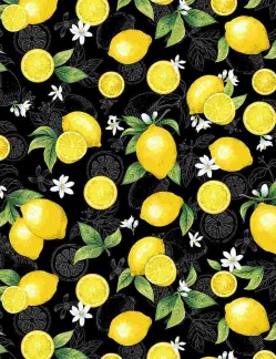 Bomullstyg citroner (Splash of Lemon)