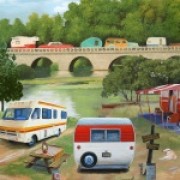 Bomullstyg husvagnar (Vintage Trailers)