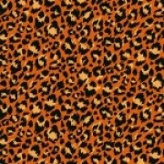 Bomullstyg leopard orange (Jewel Tones)