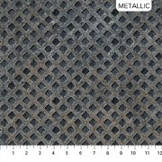 Bomullstyg gråsvart kvadrat (Heavy Metal)