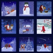 Panel med mindre jul-vintermotiv (Tomtens Village)