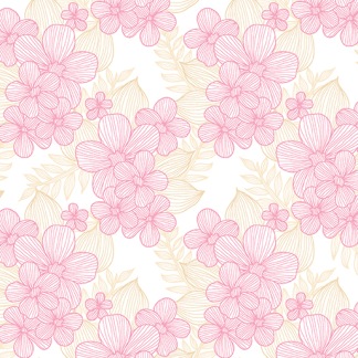 Bomullstyg rosa blom (Judys Bloom)