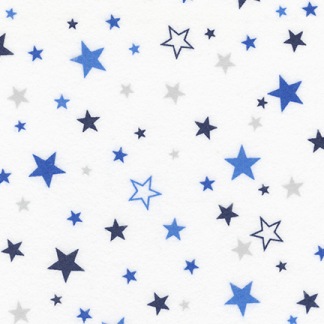 Flanell blå stjärnor (Cozy Cotton)