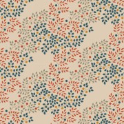 Bomullstyg Tilda Berrytangle Rust