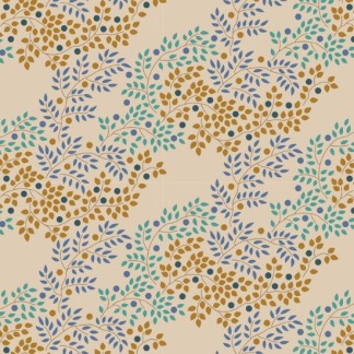 Bomullstyg Tilda Berrytangle Blue