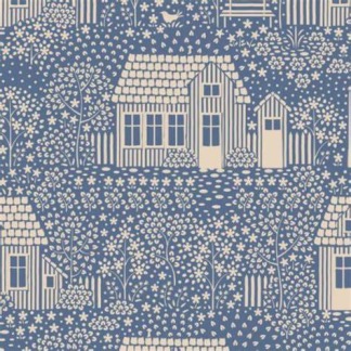 Bomullstyg My Neighborhood Blue
