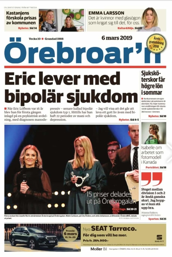 Eric börjar att bli mer och mer omtalad för sin föreläsning Eric börjar att bli mer och mer omtalad för sin föreläsning