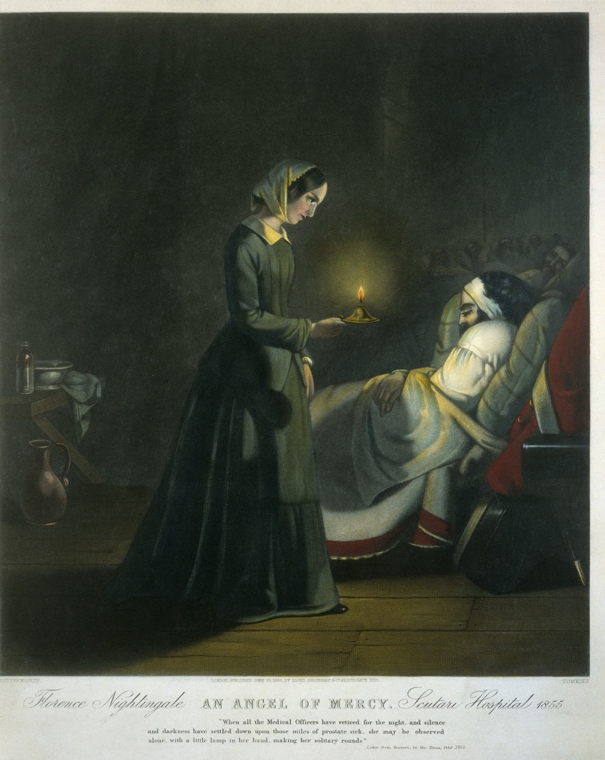 "File:Coloured mezzotint; Florence Nightingale, Wellcome L0019661.jpg" is licensed under CC BY 4.0.