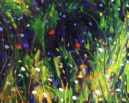 "The face of green", oil on canvas - målning av Anna Afzelius-Alm "The face of green", oil on canvas - målning av Anna Afzelius-Alm