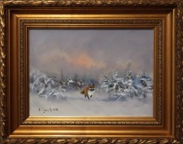 Räv i vinterlandskap (Väinö Juntara)