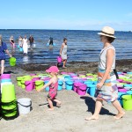 Performance To carry water. To carry 5890 litres one day, at Ribersborg city beach, Malmö/Sweden (aug 2015) stills from film by Christian Jönsson