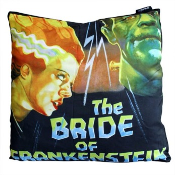 Kudde Klassiska Filmer! - The Bride of Frankenstein. Mörkgrå baksida Endast kuddöverdrag