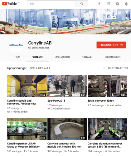 carryline conveyors spirals automation on youtube