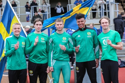 Silverlaget på 1000 meter Jonatan - Niklas - Markus - Alex - Noah