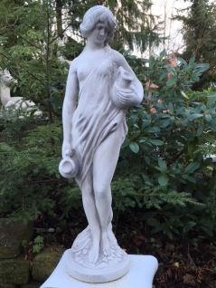 Trädgårds konst, vit staty