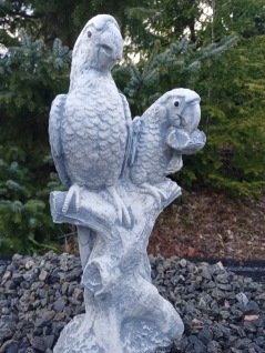 trädgårdskonst papegojor, skulptur till trädgården