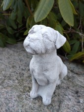 trädgårdskonst hund, trädgårdsskulptur