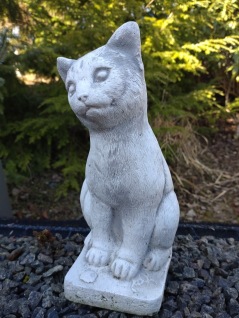 trädgårdskonst katt, trädgårdsskulptur katt