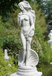 Trädgårdskostt statyer sraty med snäcka , trädgårdsskulptur