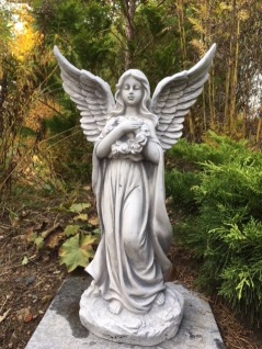 trädgårdskonst ängel , vit skulptur