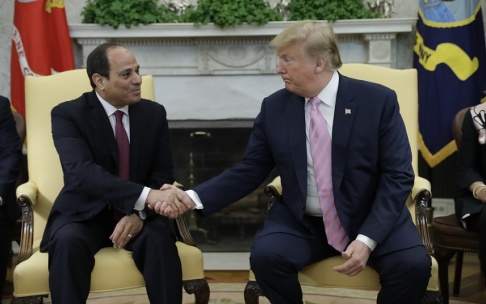 Evan Vucci/AP/TT Abdel Fattah el-Sisi besökte Vita huset den 9 april i år. Evan Vucci/AP/TT Abdel Fattah el-Sisi besökte Vita huset den 9 april i år.