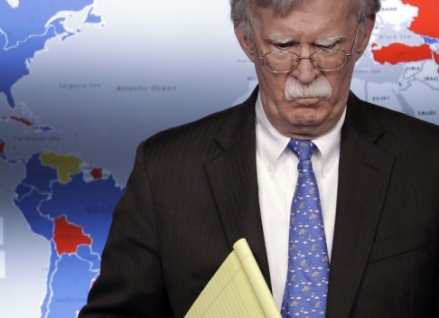 Evan Vucci/AP/TT USA:s nationelle säkerhetsrådgivare John Bolton vid en presskonferens om sanktioner mot Venezuela. Arkivbild. Evan Vucci/AP/TT USA:s nationelle säkerhetsrådgivare John Bolton vid en presskonferens om sanktioner mot Venezuela. Arkivbild.
