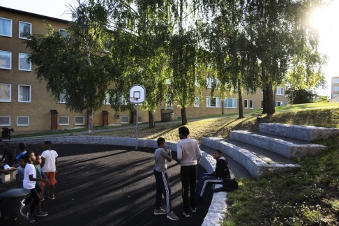 Barn leker på en gård i Rinkeby. Arkivbild. (Loulou d'Aki/The New York Times) Barn leker på en gård i Rinkeby. Arkivbild. (Loulou d'Aki/The New York Times)