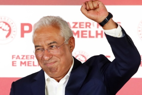 Armando Franca/AP/TT Portugals premiärminister António Costa på sitt parti PS valvaka. Armando Franca/AP/TT Portugals premiärminister António Costa på sitt parti PS valvaka.