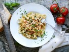 Räkpasta, pasta med räkor, Smarrig räkpasta på en kvart!, recept, På tallriken, matblogg