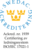 Ackreditering Swedac ISO/IEC 27001 Ackreditering Swedac ISO/IEC 27001