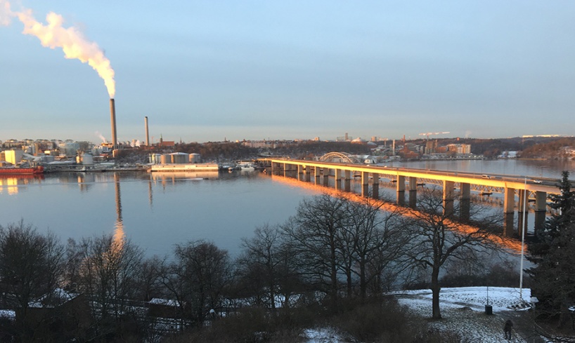 Lidingöbron en vacker morgon. Foto: Inger Grimlund Lidingöbron en vacker morgon. Foto: Inger Grimlund