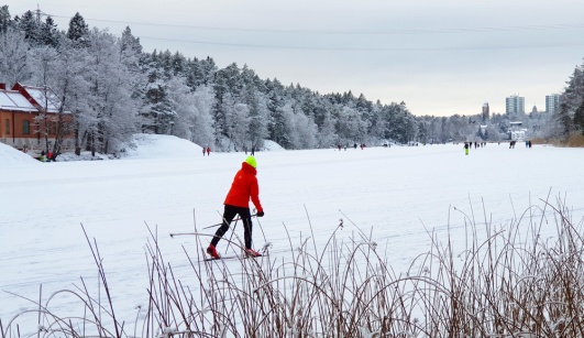 Du kan både åka skidor soch skridskor på Kottlasjön. Läsarbild. Du kan både åka skidor soch skridskor på Kottlasjön. Läsarbild.