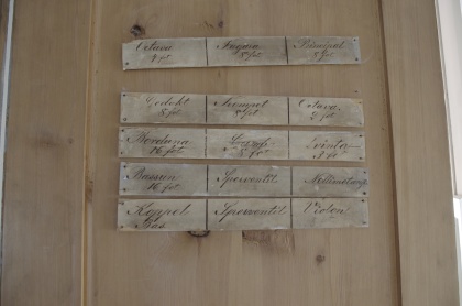 Registerskyltar från 1839. foto Michael Eriksson
