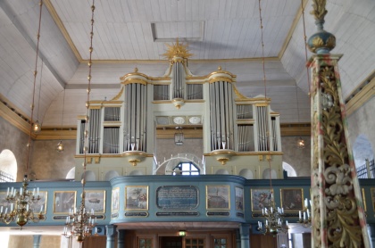 Orgelfasaden Ovikens gamla kyrka