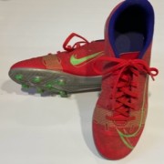 Fotbollsskor med dobbar, orande/grön, NIKE, st 37.5
