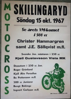 Affisch motcross - Skillingaryd 15 oktober