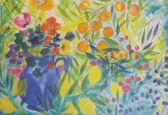 Ur min blå kanna 70 x 50 / Blad Ur min blå kanna 70 x 50 / Blad
