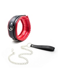 Collar with leash black/red