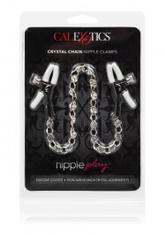 Crystal chain nipple clamps