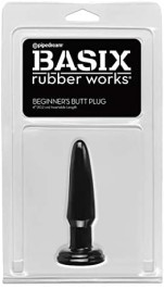 basix rubber works Beginners Butt Plug - Black