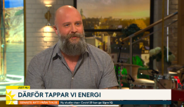 Björn Rudman som expertgäst hos TV4s Nyhetsmorgon på ämnet "Energi kvar efter jobbet".