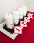 Etiketter Advent 4-pack