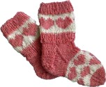Mönster till Babysockor med Hjärtan
