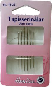 Nålar - 6 Tapisserienålar utan spets med stort öga
