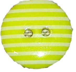 Randiga plastknappar - Randig Plastknapp Grön 18 mm