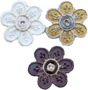 Textilmärke Blommor 3-pack - Blommor 3-pack
