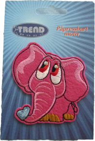 Textilmärke Rosa Elefant - Textilmärke Rosa Elefant